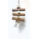 PETS CLUB NATURAL WOODEN BIRD TOY, SIZE H29*W11CM)