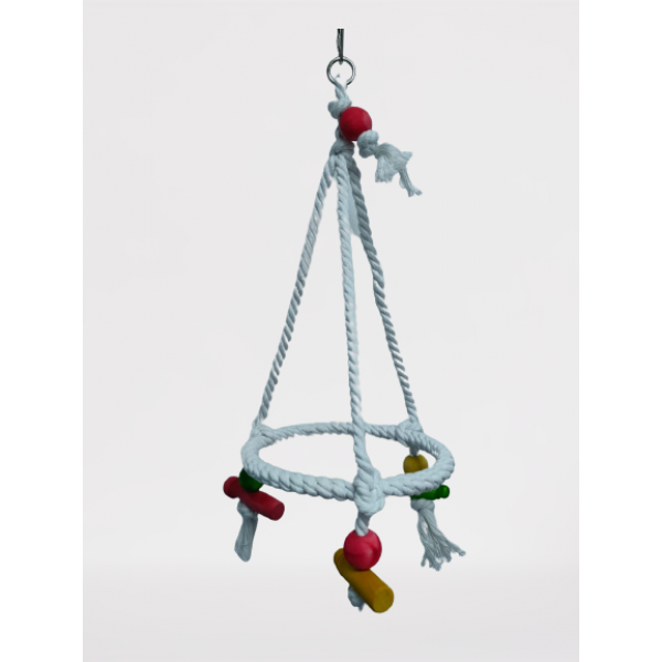 PETS CLUB NATURAL ROPE BIRD TOY H-19 cm, W-16cm)