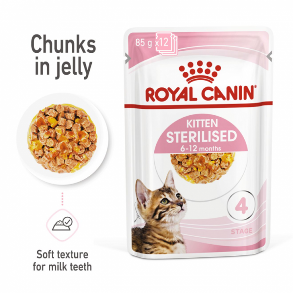 Feline Health Nutrition Kitten Sterilised Jelly ( 85g )