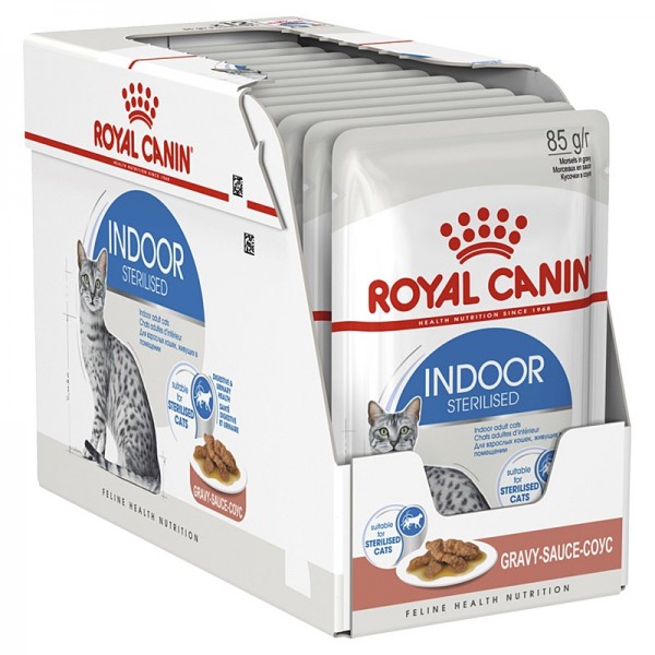 ROYAL CANIN INDOOR STERILISED GRAVY 1 BOX-12 PS ( 85 G )