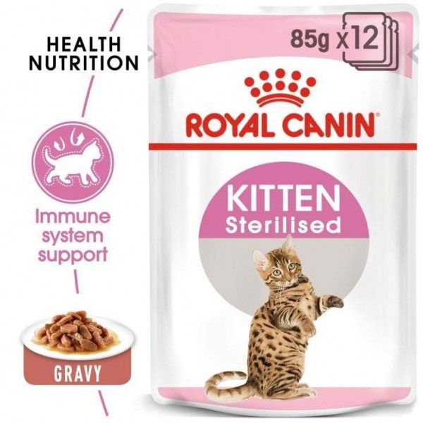 ROYAL CANIN KITTEN GRAVY 1 BOX-12 PS ( 85 G )