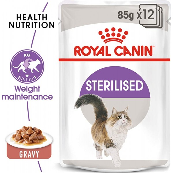 ROYAL CANIN STERILISED GRAVY 1 BOX-12 PS ( 85 G )