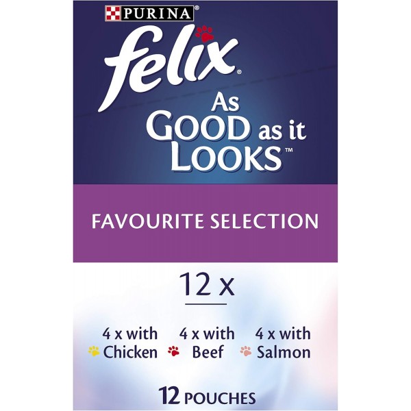 Felix Favourite Selection in Jelly with mixed flavor 85g( 1 box )