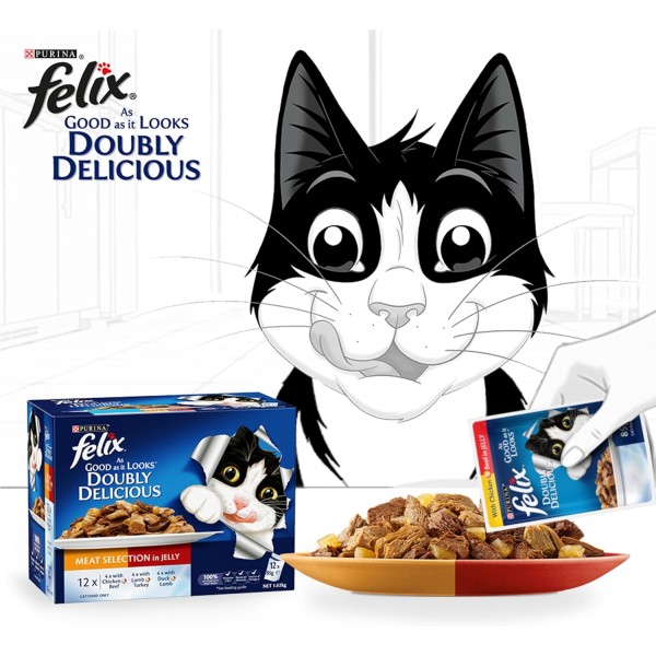 FELIX AGAIL DOUBLY DELICIOUS MEAT SELECT 12X85G