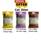 GOLDEN CAT CAT LITTER ( 4pcs X 8kg ) Lavender 1 pcs , Lemon 2 pcs , Coffee 1 pcs