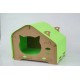 Eco-Friendly Cat Scratcher Toy Cat Wooden House Cat House Pet House (GREEN)