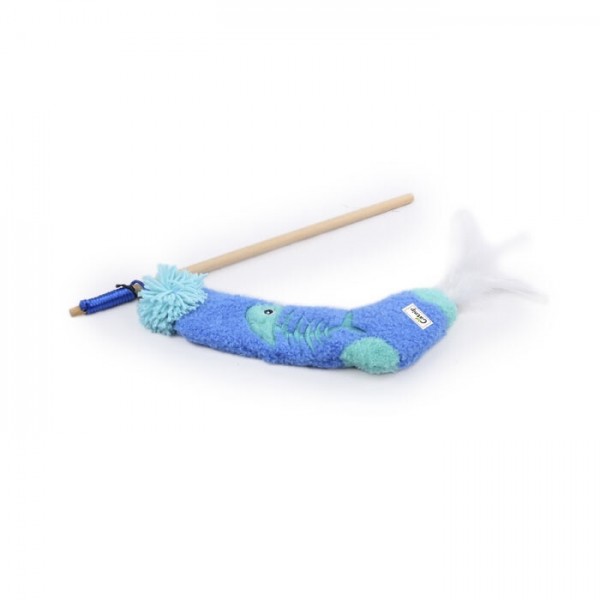 SOCK CUDDLER - SOCK WAND FISH ( BLUE )