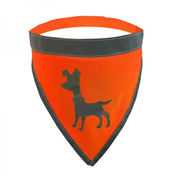 ALCOTT VISIBILITY DOG BANDANA (  MEDIUM - NEON ORANGE )