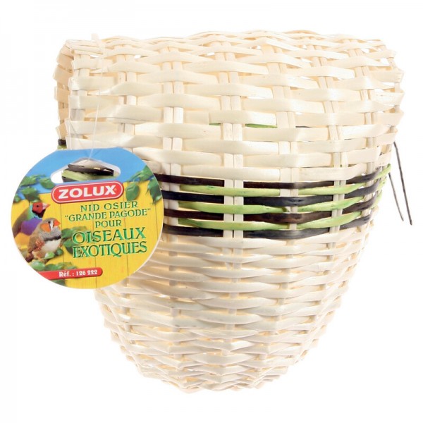 ZOLUX WICKER PAGODA NEST ( 12.5 CM ) FOR BIRD