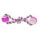 DUVO PLUS DOG TOY PINK ( COTTON ROPE & 2 TENNIS BALL )