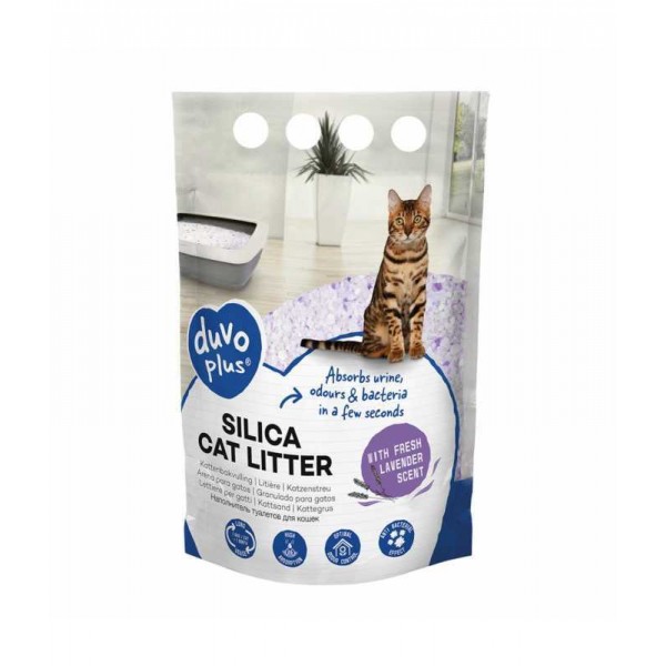 DUVO PLUS SILICA CAT LITTER WITH FRESH LAVENDER ( 5 L ) 5414365070236