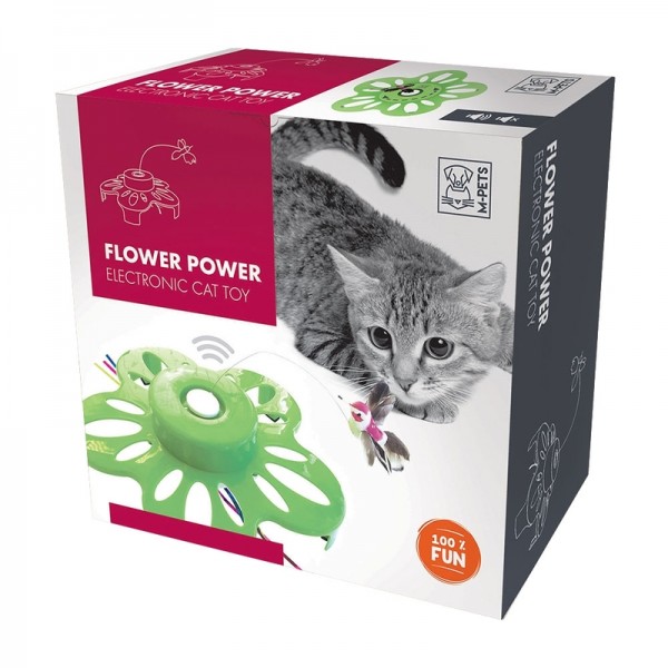 M-PETS Flower Power Electronic Cat Toy(25cm)