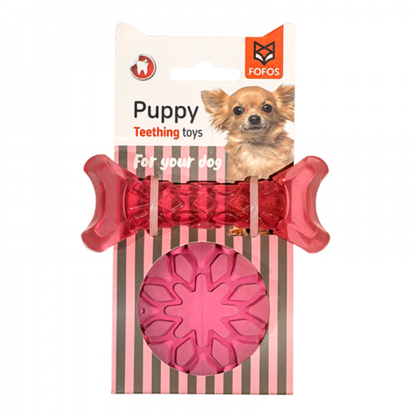 FOFOS Milk Bone & Ball Puppy Toy ( Pink )