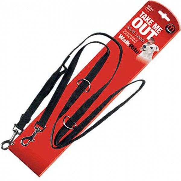 MIKKI MULTI LEAD WALK RITE DUAL DOG ( 1.9 CM )