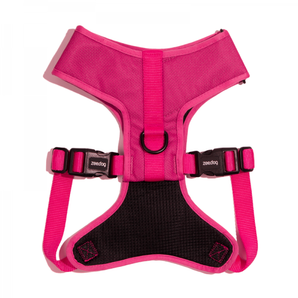 Zee.Dog Pink Led Adjustable Air Mesh Harness Medium