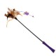 Catwand Feather Teaser Natural Feather & TPR Handle ( PURPLE BUTTER FLY )