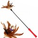 Catwand Feather Teaser Natural Feather & TPR Handle ( PURPLE BUTTER FLY )