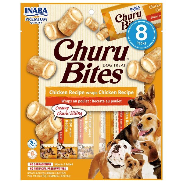 Churu Bites For Dog Chicken Recipe Wraps Chicken (8PCS)