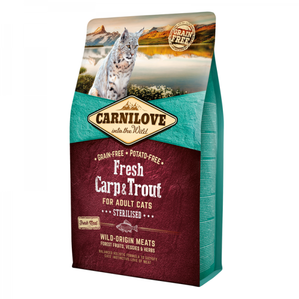 Carnilove Fresh Carp & Trout Sterilised For Adult Cats ( 2kg )