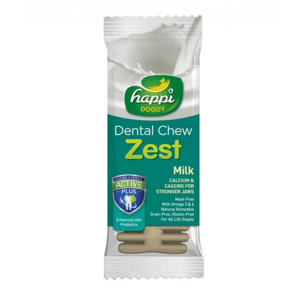 Happi Doggy Dental Chew Zest-Milk-(Stick)