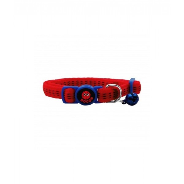 DOCO FURBALL CAT COLLAR ( RED & BLUE ) For Cat & Small Dog