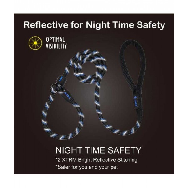 DOCO REFLECTIVE ROPE LEASH-COLLAR ( 30 CM BLACK )