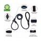 DOCO REFLECTIVE ROPE LEASH-COLLAR for dog ( 30 CM BLACK )