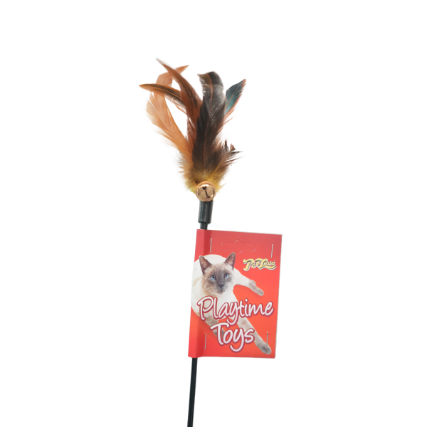 PET LOVE BELL-FEATHER TIKKLER ( ASSORTED COLOURS )