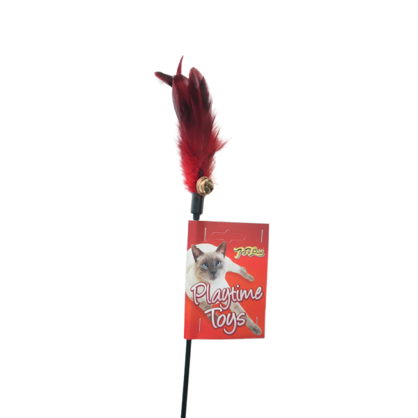 PET LOVE BELL-FEATHER TIKKLER ( ASSORTED COLOURS )