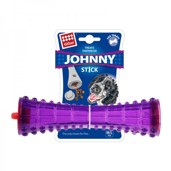 Treat Dispenser Johnny Stick Transparent for dog (Purple)