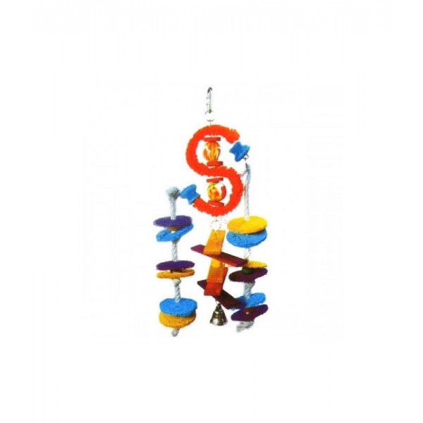 VanPet Hanging Toy For Large Birds With Bells (39X18cm)