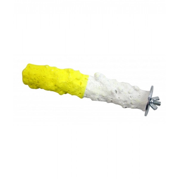 PADO LEMON AND WHITE BIRD PERCH - 3.5 ( 19.5 Cm )